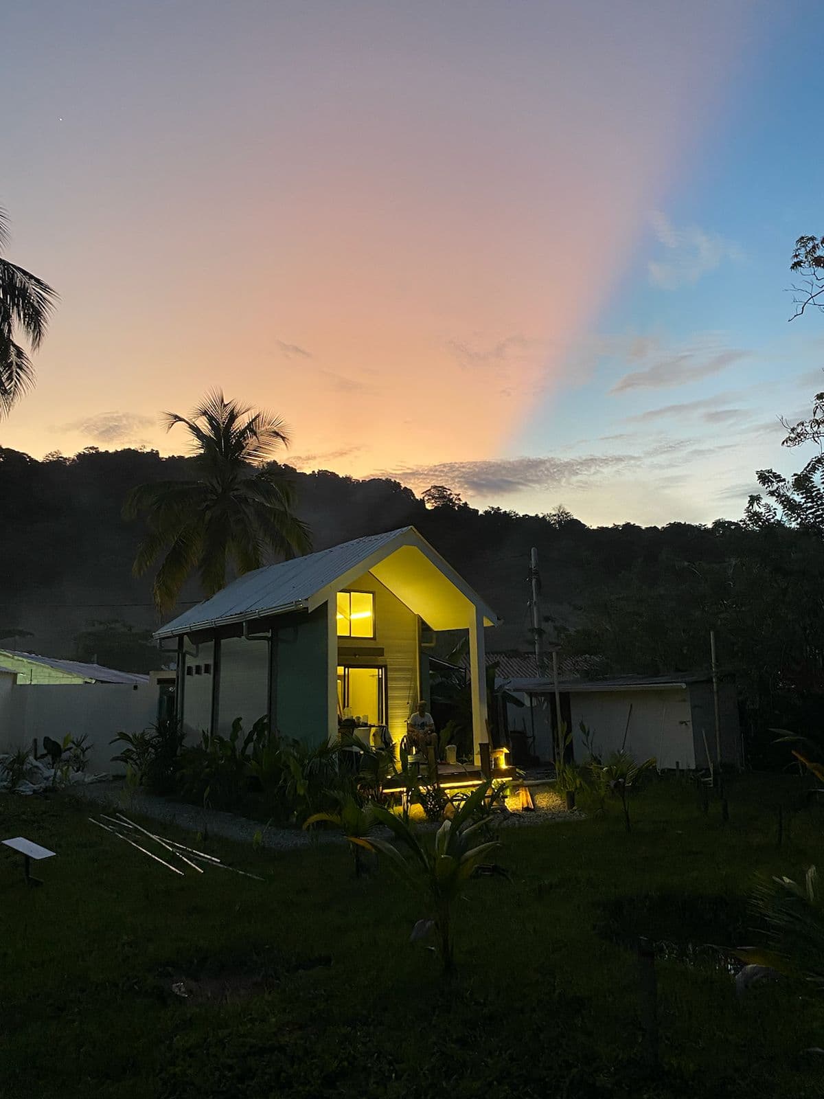 Cabaña Sancibrian at golden hour