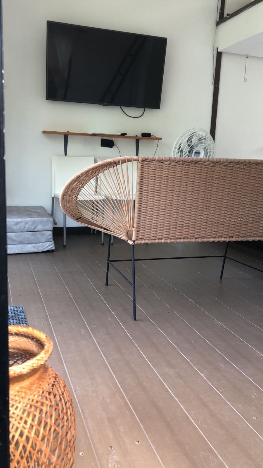 Cabin — work desk and TV